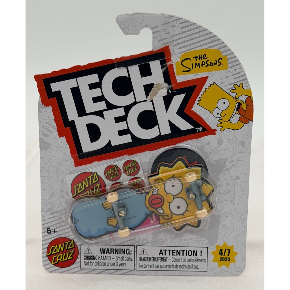 Tech Deck The Simpsons Santa Cruz Maggie Simpson Fingerboard 2025 Series 4/7 NEW